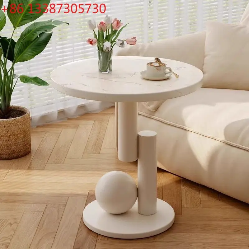 

Креативный журнальный столик Cream Wind для гостиной, новый, овальный, для небольшой квартиры, в итальянском минималистичном стиле.