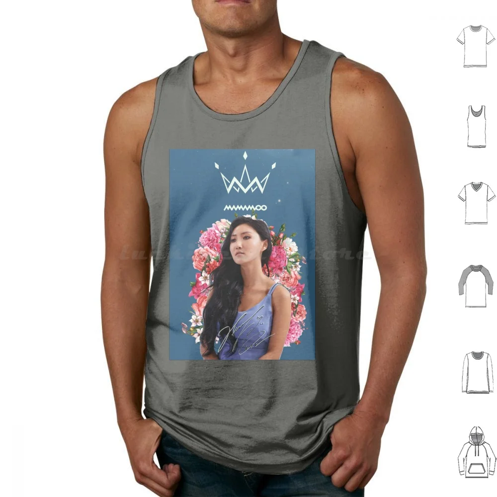 Hwasa , Rightful Queen Tank Tops Vest Sleeveless Hwasa Findyourthing Kpop K Pop Mamamoo Flower Floral Stars