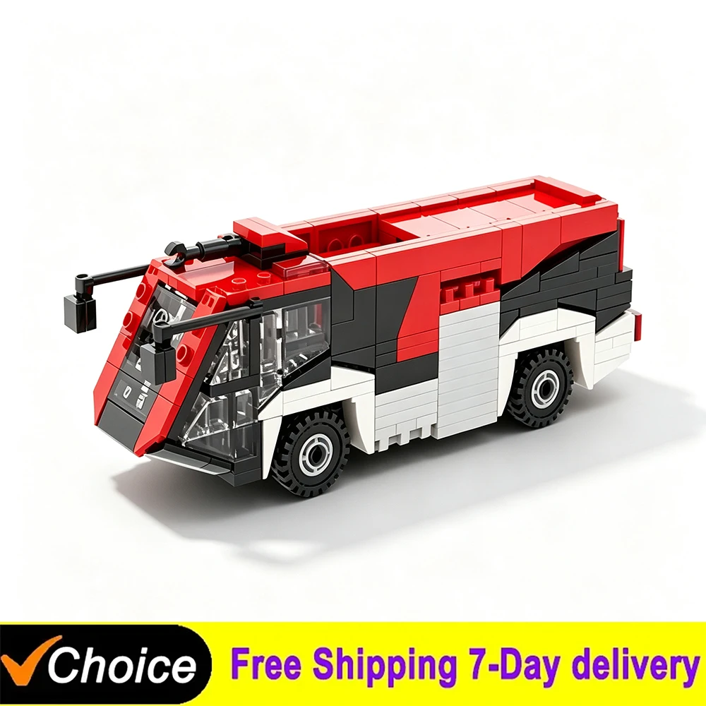 412-teiliges Technisches Flughafen-Absturzmodell-Bauset, Feuerwehr- und Rettungsfahrzeug-Bausteine, Auto-Desktop-Deko, Spielzeug für Jungen, Geschenke
