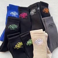 Sy World Socks Black Green Men Sock Mid-Calf Cotton Sport Socks Breathable Sweat Absorbent Fashionable Men's Socks