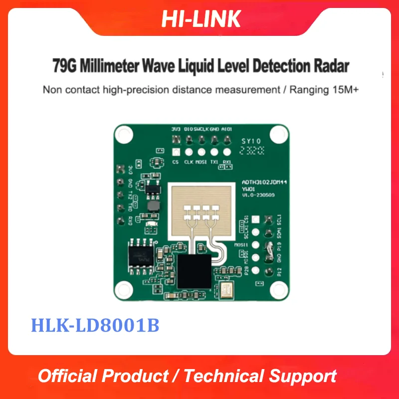 LD8001B 79GHz Millimeter Wave Liquid Level Radar Module High Precision 0.14-15m FMCW Ranging Sensor for Industrail Tank Sewage