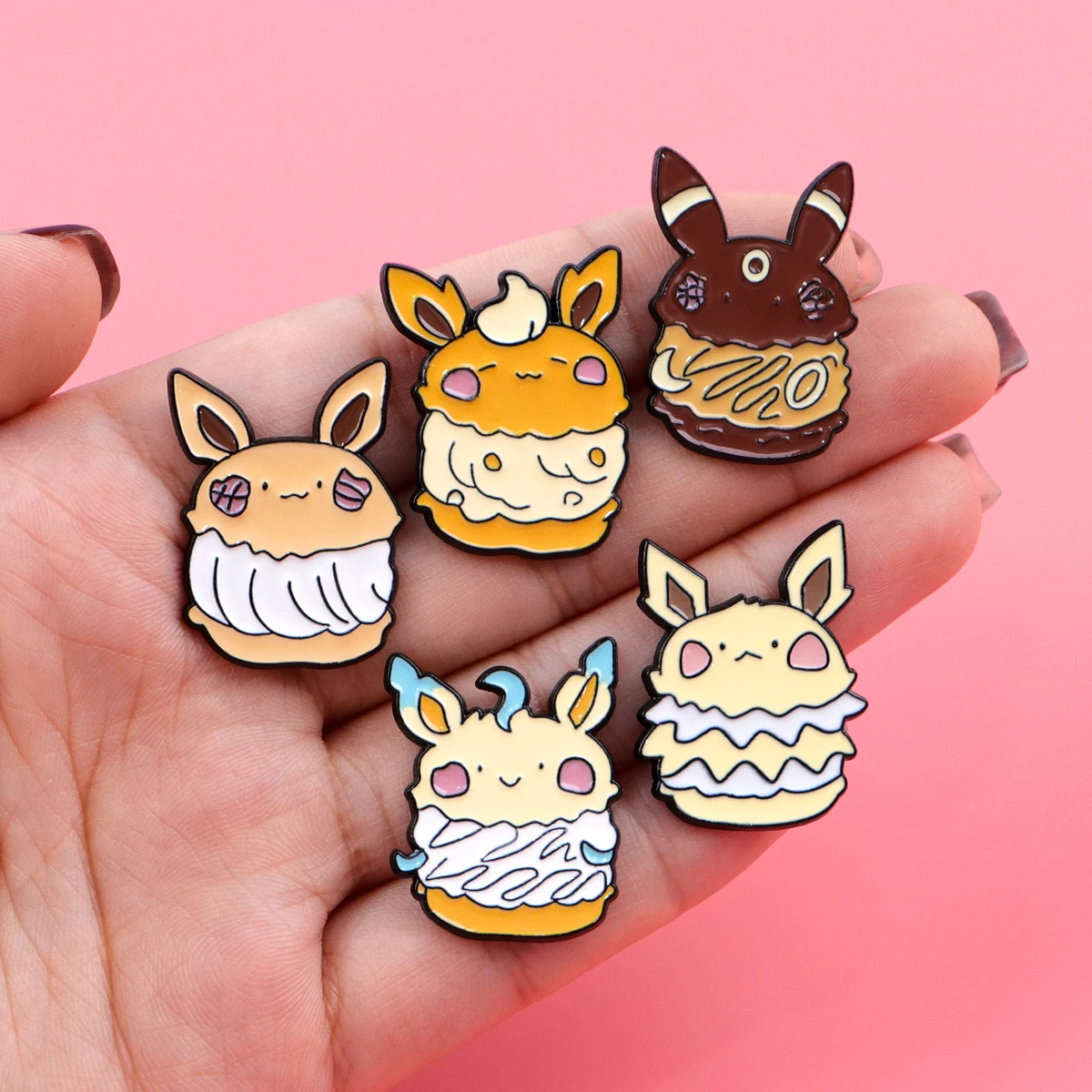 أنيمي بيكاتشو المينا دبوس لطيف Psyduck غص دبابيس امرأة الرجال على ظهره اكسسوارات أكياس شارة موضة التلبيب مجوهرات هدايا #5