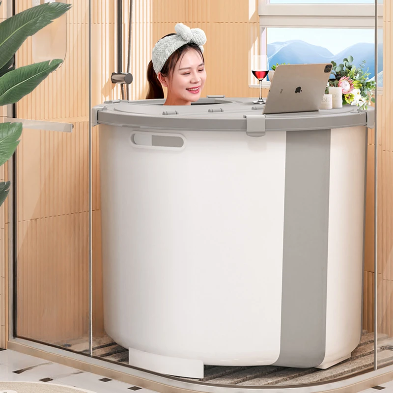 

Foot Bath Bucket Roller Foldable Adult Hair Wash Tub Cubeteras Portable Large Fomentation Machine Banheira De Gelo White Bathtub