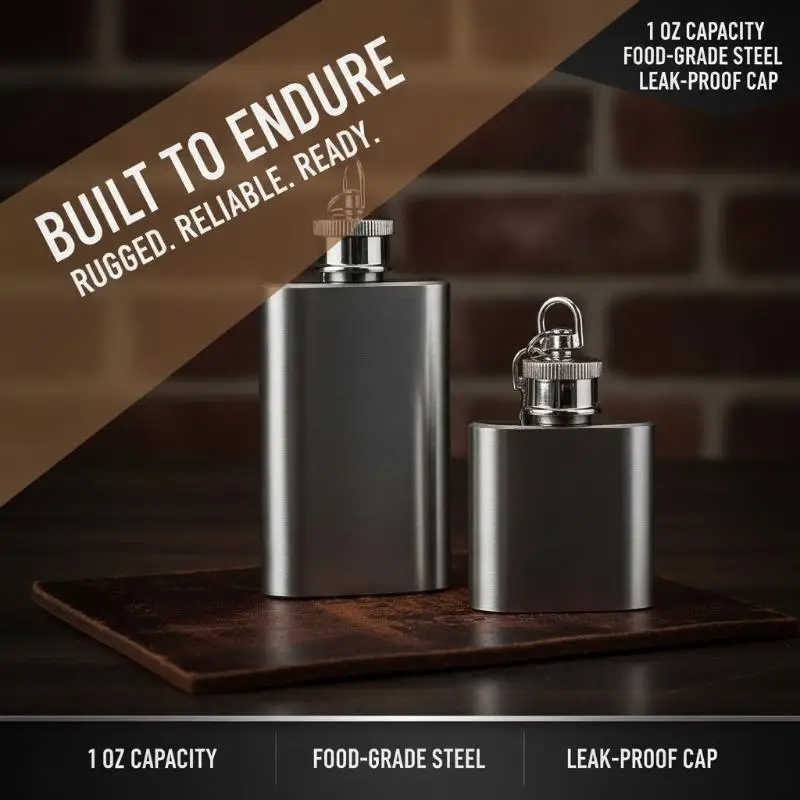 1/2/4/7/8 Oz Stainless Steel Hip Flask With Funnel Pocket Hip Flask Alcohol Liquor Hip Flask Screw Cap