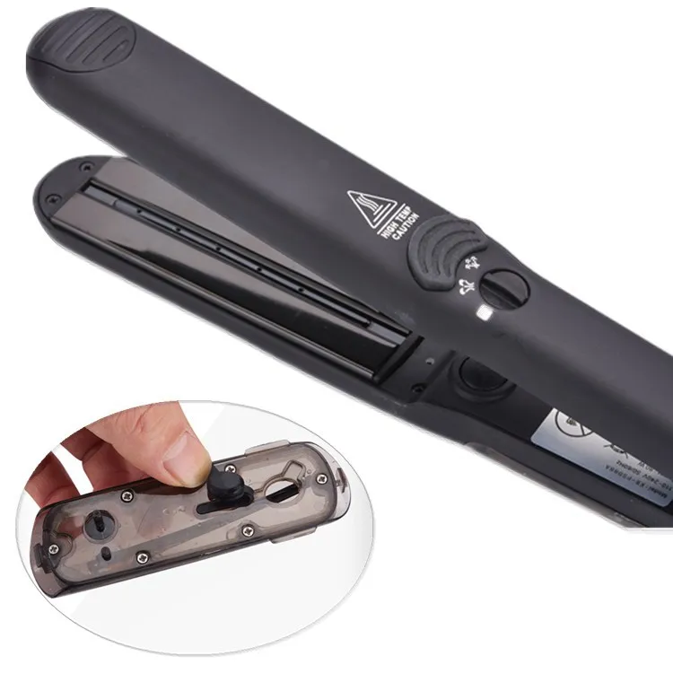 Professional Steam Hair Straightener 2 in 1 Ceramic Vapor  Iron Salon Curling Straightening