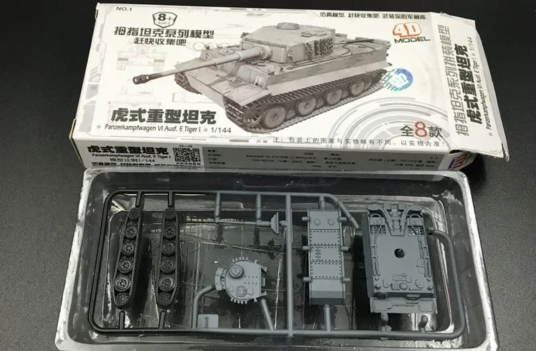 1/ 144 Kung Ching Tiger Panther 3 Main Battle Tank Sand Table Scene Military 4D Thumb-assembly Model