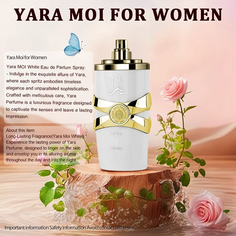 100ml original yara moi eau de parfum spray para mulher fragrância de longa duração de alta qualidade frutado eau de toilette feromônio