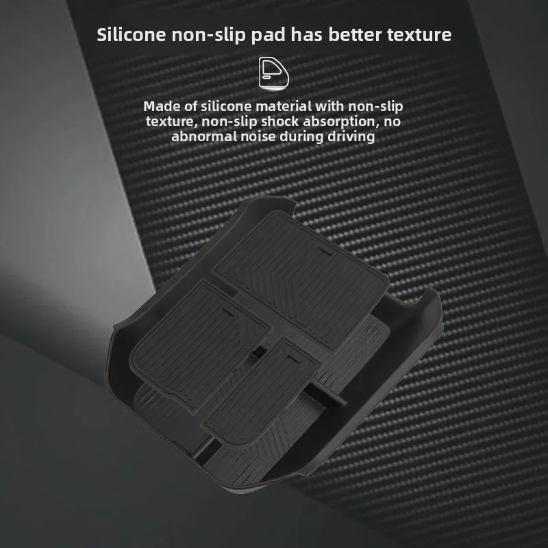 Multi-Layer Organizer Tray Center Console Storage Box for Zeekr 7X 2025+ TPE Armrest Drop-in Car Interior Accessories Auto Tools