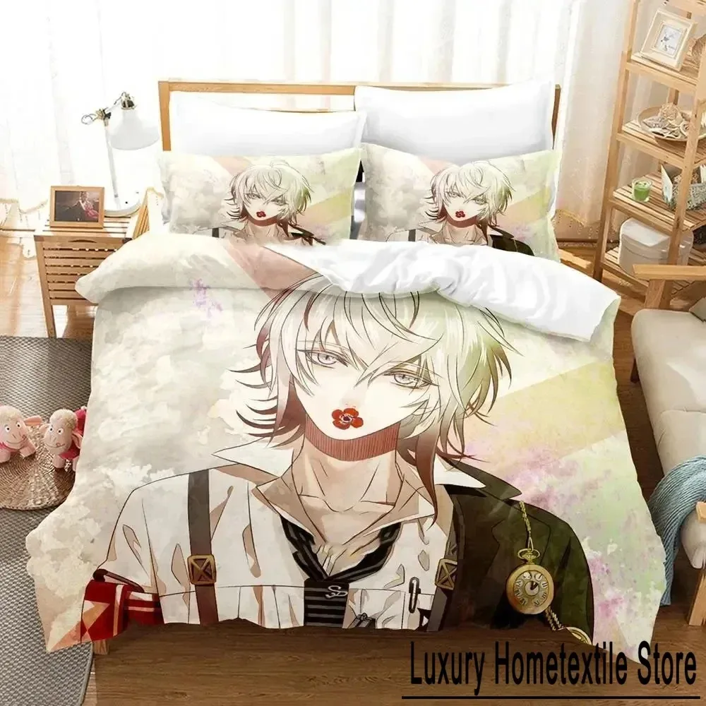 3D Print Anime Game Collar X Malice Bedding Set Duvet Cover Bed Set Quilt Cover Pillowcase Comforter king Queen Size Boys Adult