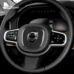 AIRSPEED Steering Wheel Sticker for Volvo XC60 2018 XC90 S90 V90 Accessories Carbon Fiber Interior Cover Decoration Car Styling