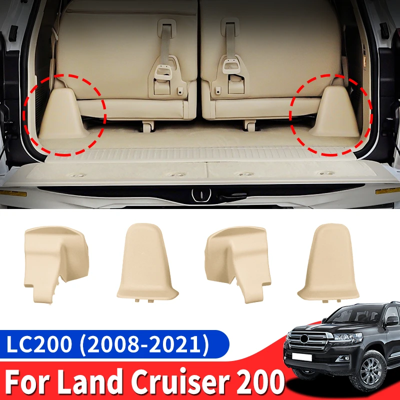 

For Toyota 2008-2021 Land Cruiser LC200 200 Car Seat Rail Cover ABS Plastic Protective Trim Guard Caps Set Interior Accessories