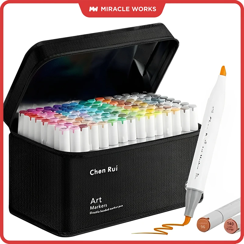 ProfessionalArtMarkerSetArtistDrawingAlcoholMarkersDualTip(BrushTip+BroadTip)forColoringPaintingSuppliesGift-AliExpress