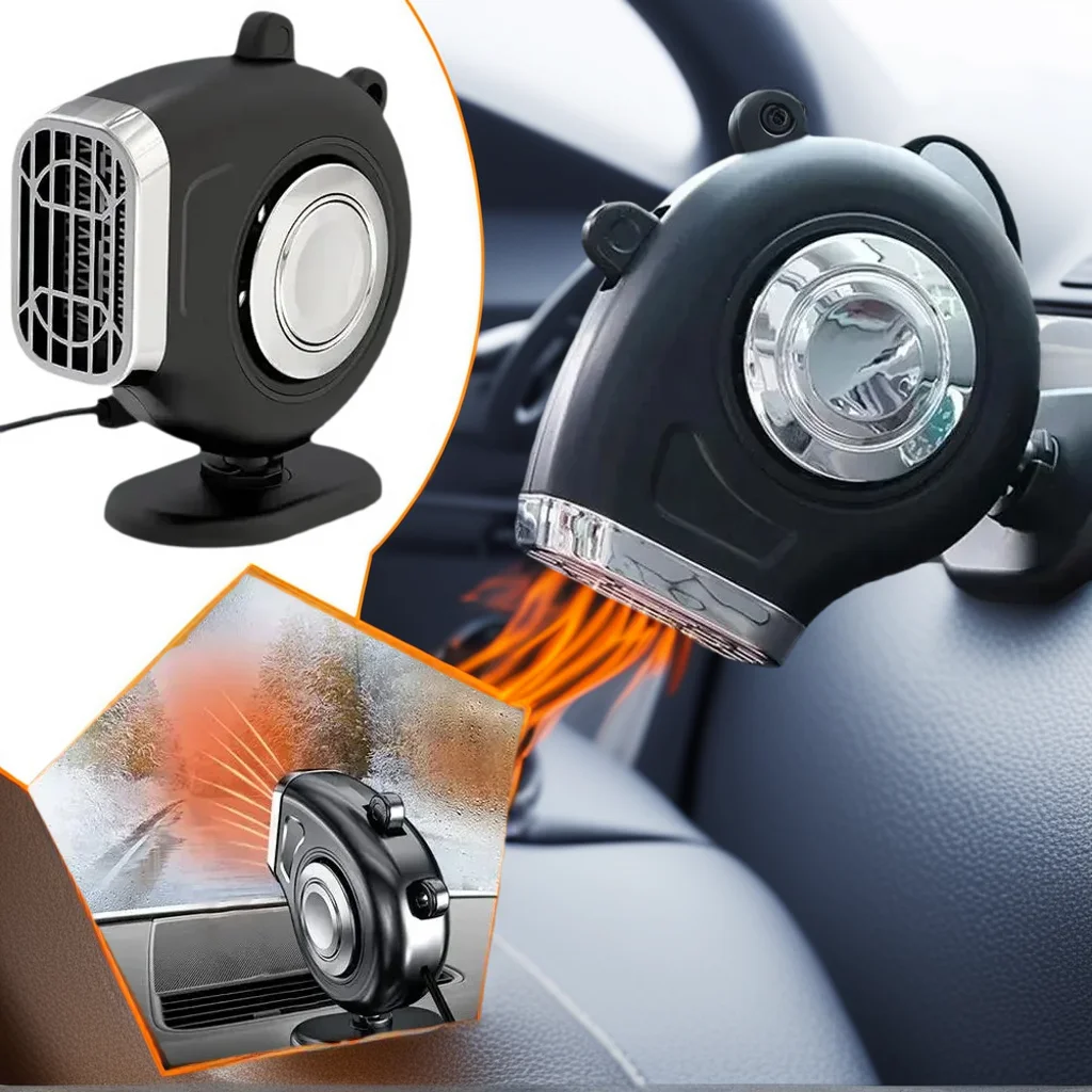 

12 В двухрежимный автомобильный обогреватель, вращающийся на 360 градусов размораживатель с 3-скоростным вентилятором для обогрева лобового стекла, сертифицированный CE