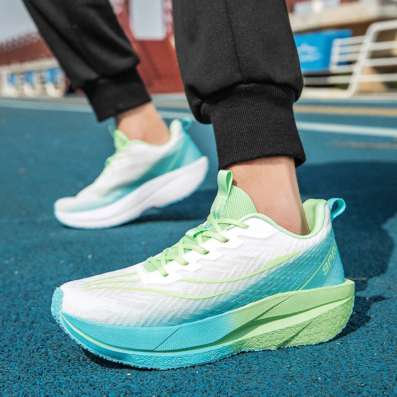 

Men's Sports Shoes Sneakers Carbon Plate Running Shoes Male Marathon Racing Shock-absorbing Athletics Training Shoes for Women
