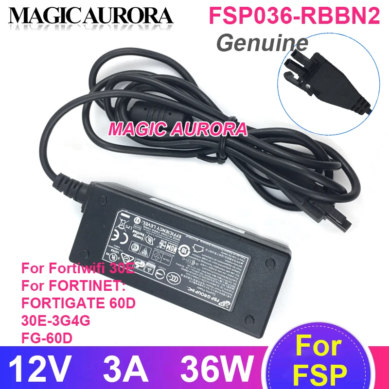 FSP FSP036-RAB 12V 3A 36W Adapter Charger For fortigate FORTINET AD036RAB-FTN3 FG-60D 30E-3G4G 60E Fortiwifi 30E Power Supply