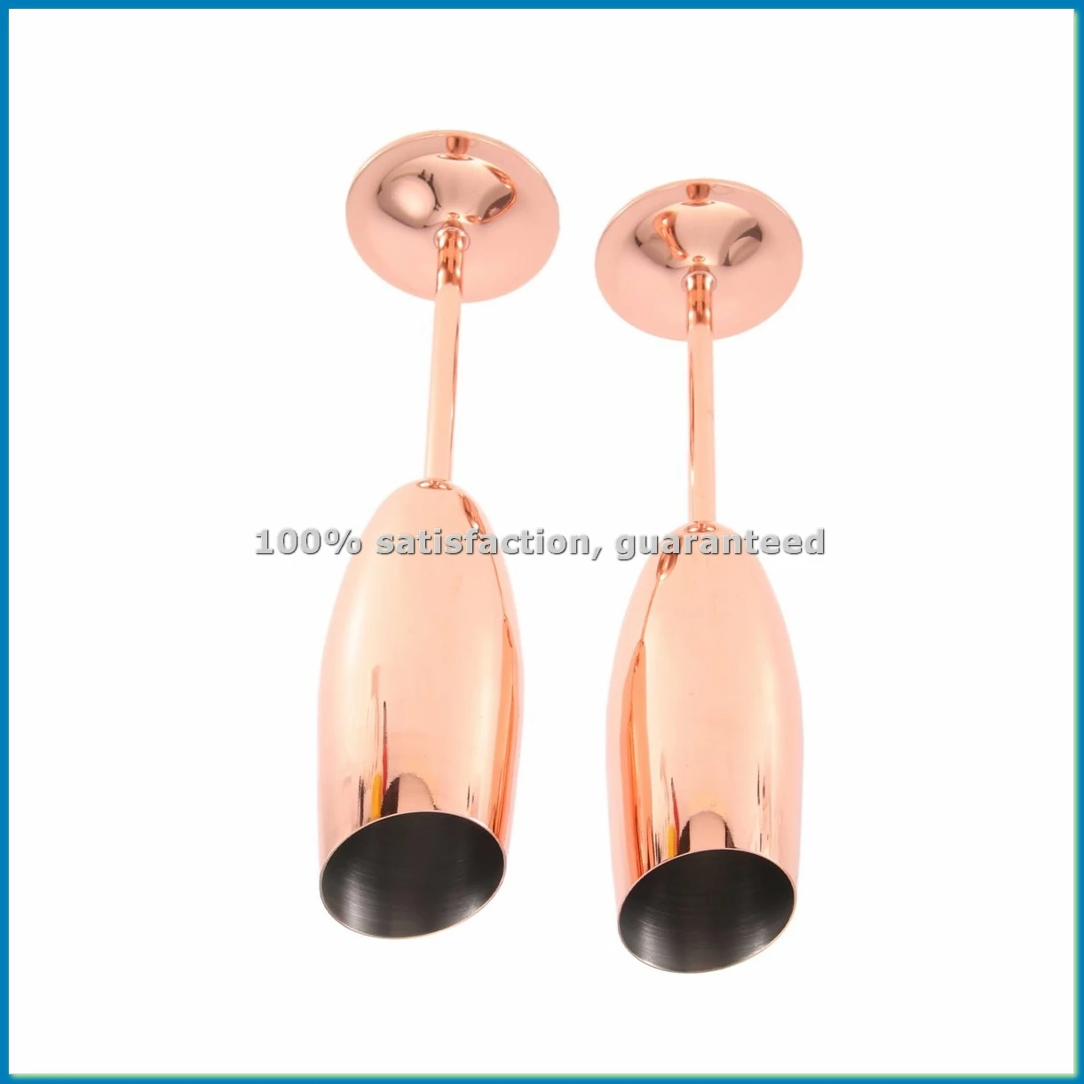

Set of 2 Stainless Steel Champagne Wine Flutes Glasses Rose Gold Unbreakable Shatterproof-A69M
