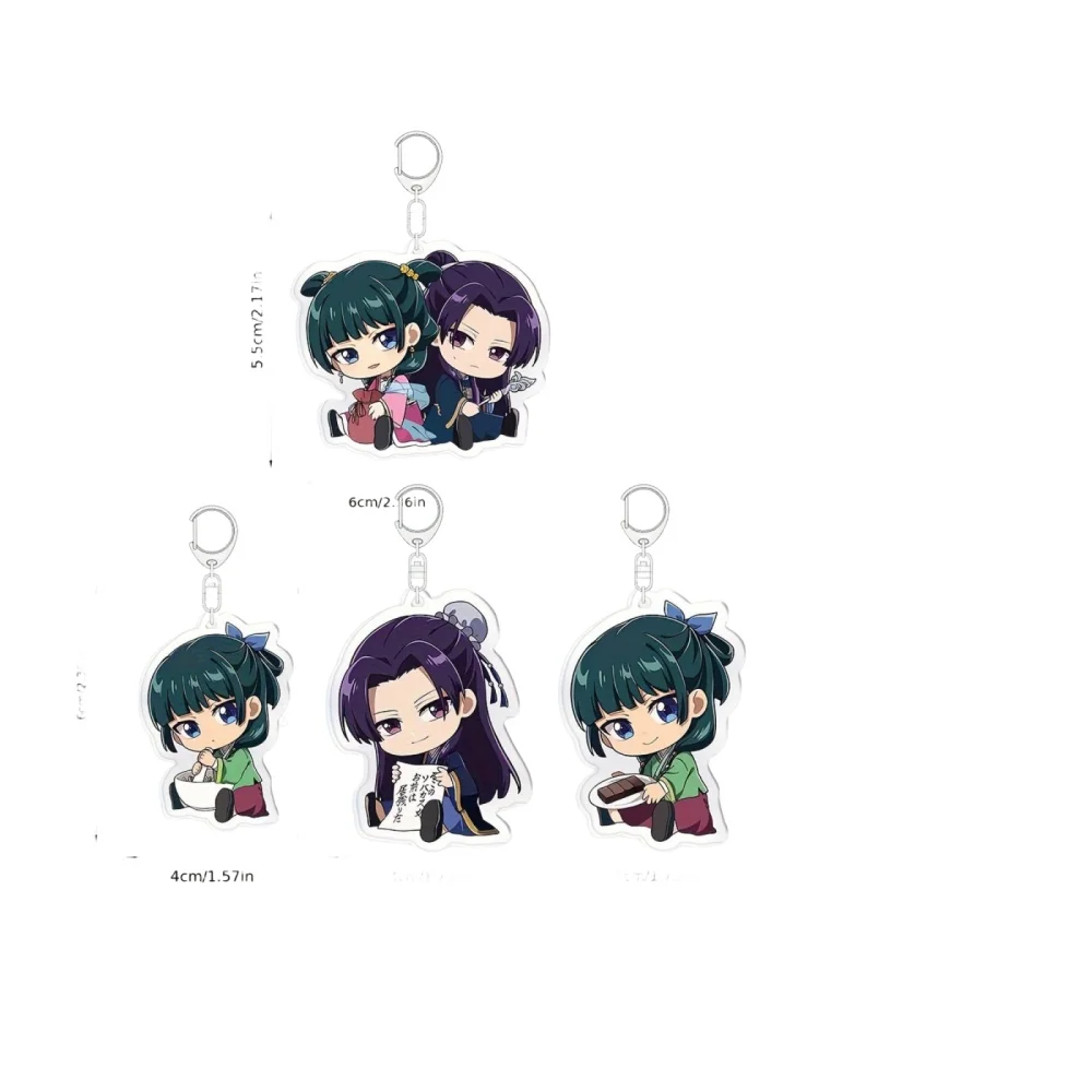 Loen Anime Store The Apothecary Diaries  Maomao Gao shun Lihua Acrylic Q Edition Keychain Pendant Ornamen Fans Gifts About 6cm