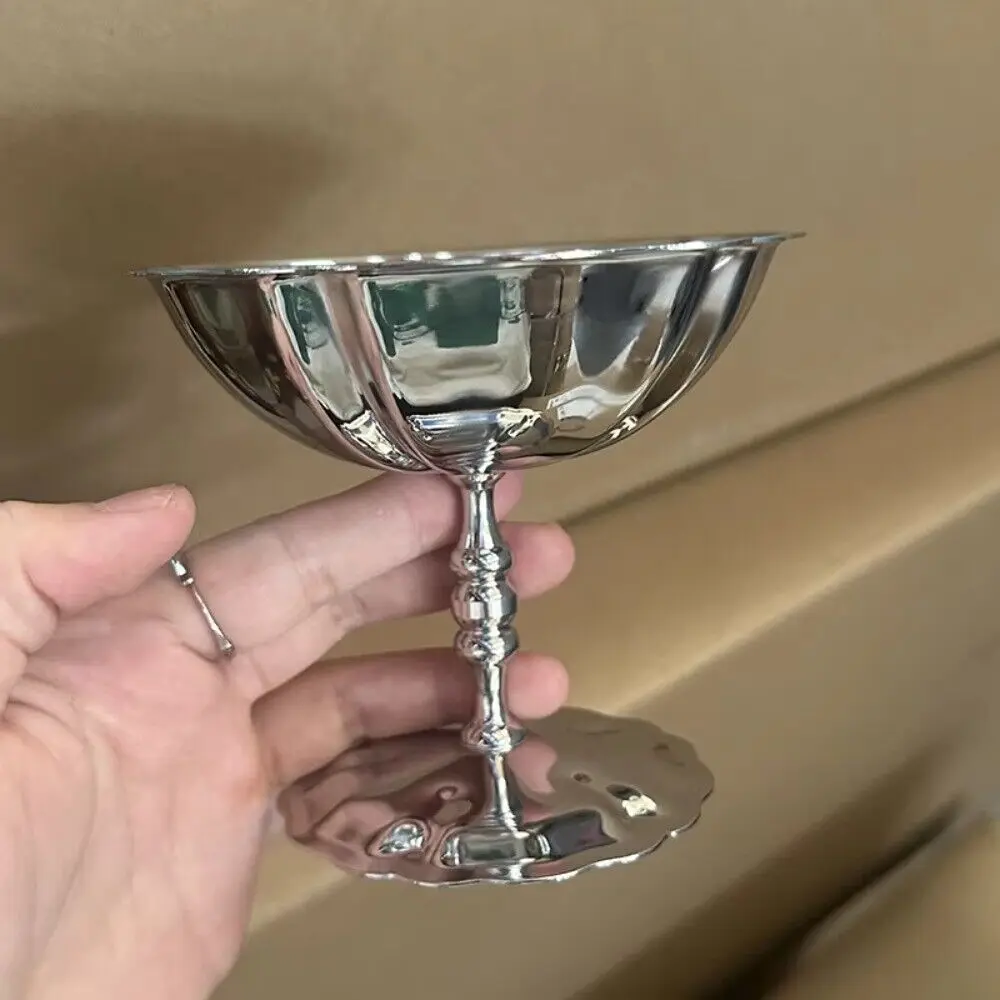 Edelstahl Eisbecher Anti-Rost Silber Puddingbecher INS Dessertkelch Home