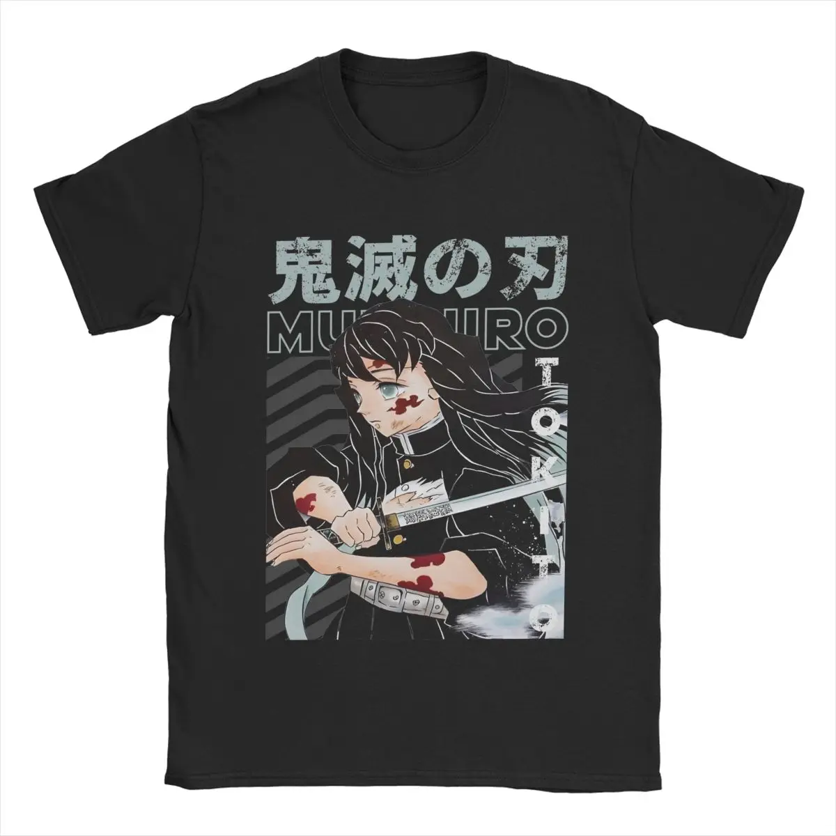 Creative Muichiro Tokitoo Demoned Slayered T-Shirts for Men Crewneck Cotton T Shirt Short Sleeve Tee Shirt Plus Size Clothing