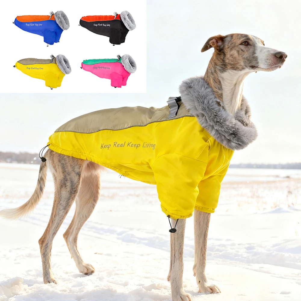 

Super Warm Dog Vest Coat High Collar Dog Clothes Reflective Large Dogs Jacket Winter Pet Clothing Coat For German Shepherd 5XL