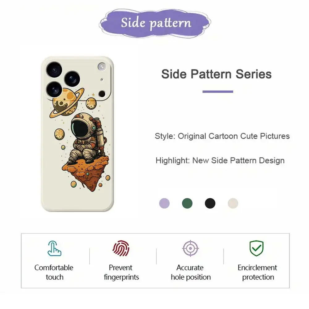 Funda de teléfono con planeta astronauta para iPhone 17 Pro Max 17 Air 16 15 14 13 12 11 Pro Max XS Max 7 8 Plus 16e 16 15Plus TPU