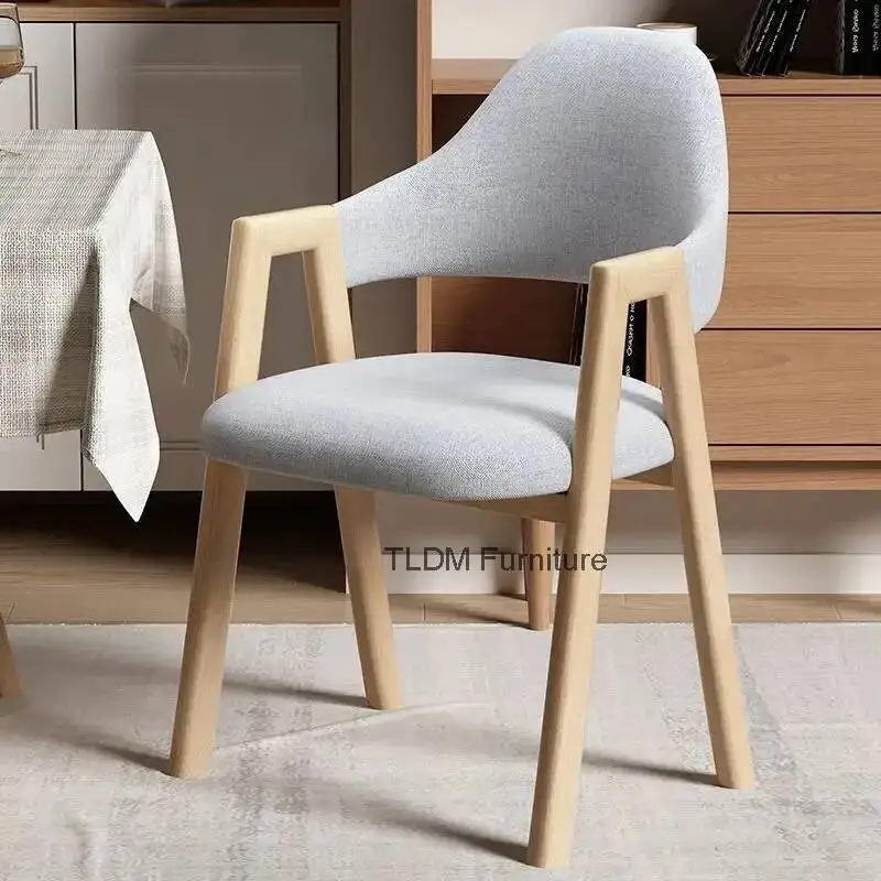Durable Breathable Dining Chair Home Solid Wood Back Dining Chair Sitting Simple A Long Time Not Tired Moda Home Furniture