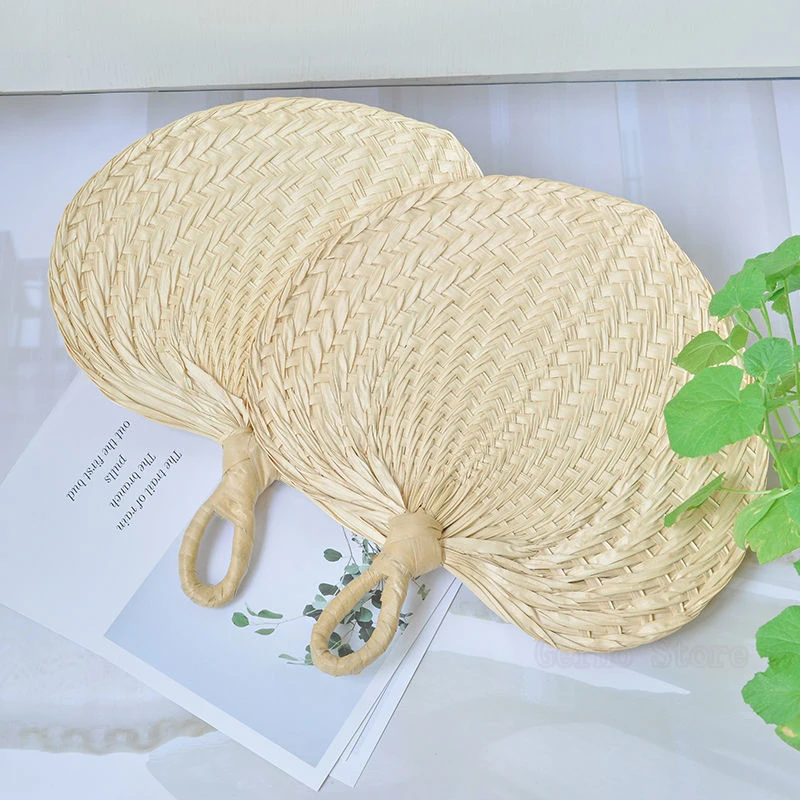 Chinese Style Handmade Fan Retro Natural Bamboo Braided Fan New Summer Cooling Hand Fan Art Crafts Woven Fan Home Decorations