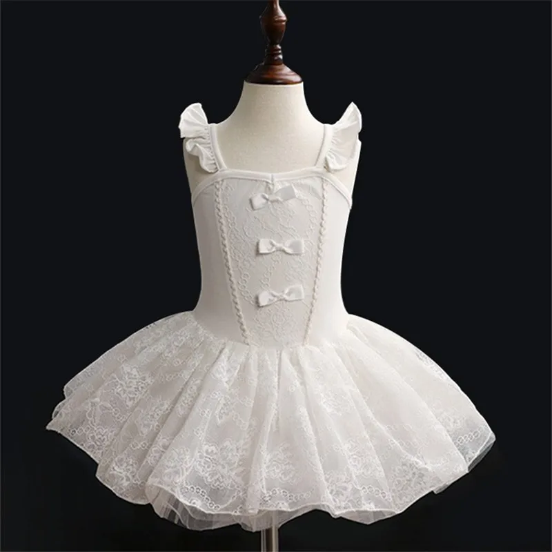 Profession Ballet Tutu Skirt For Children Sleeveless White Swan Dance Costume Girls Advanced Class Ballet Dance Skirt