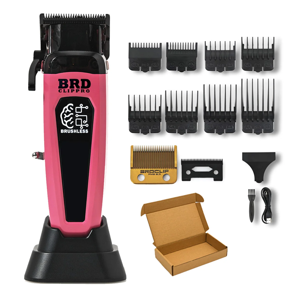 BRDCLIP 7500 RPM Borstelloze Motor Professionele Tondeuse Kapper Haar Snijmachine Kit Salon Tondeuse voor Mannen 106 078