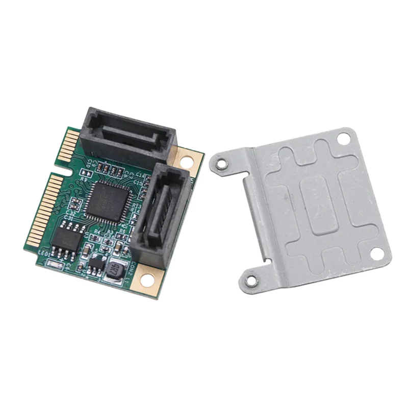 AEE7-Mini PCI-E SATA 2-портовая карта контроллера SATA III 6G Mini PCI Express Карта адаптера SATA3.0 Mini PCI Express SSD Простая установка