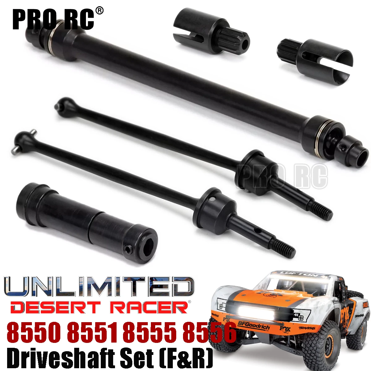 

Fits Traxxas 1/7 UDR 45# Steel Driveshafts & Drive Cup 8550 8551 8553 8555 8556 Set Unlimited Desert Racer Rc Upgrade Parts