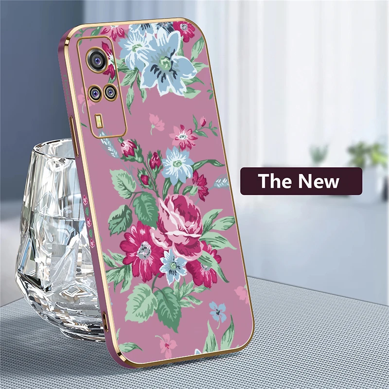 تصفيح جراب هاتف ل Vivo Y15 Y15A Y15S Y9S Y5S Y3 Y03T Y02S Y02 Y01 Y12 Y12i Y11S Y11 سيليكون لينة بولي يوريثان زهرة طباعة غطاء