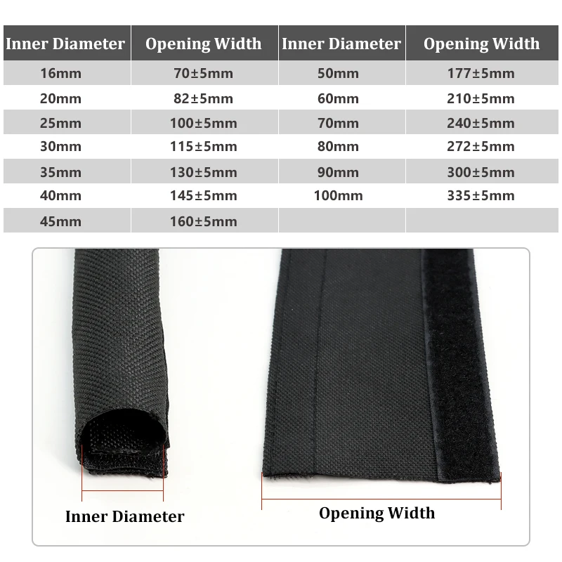 Black Self Adhesive Cable Sleeve Dia 16mm ~ 100mm High Temperature PET Braided Sheath Wire Wrap Nylon Harness Protector Sleeving