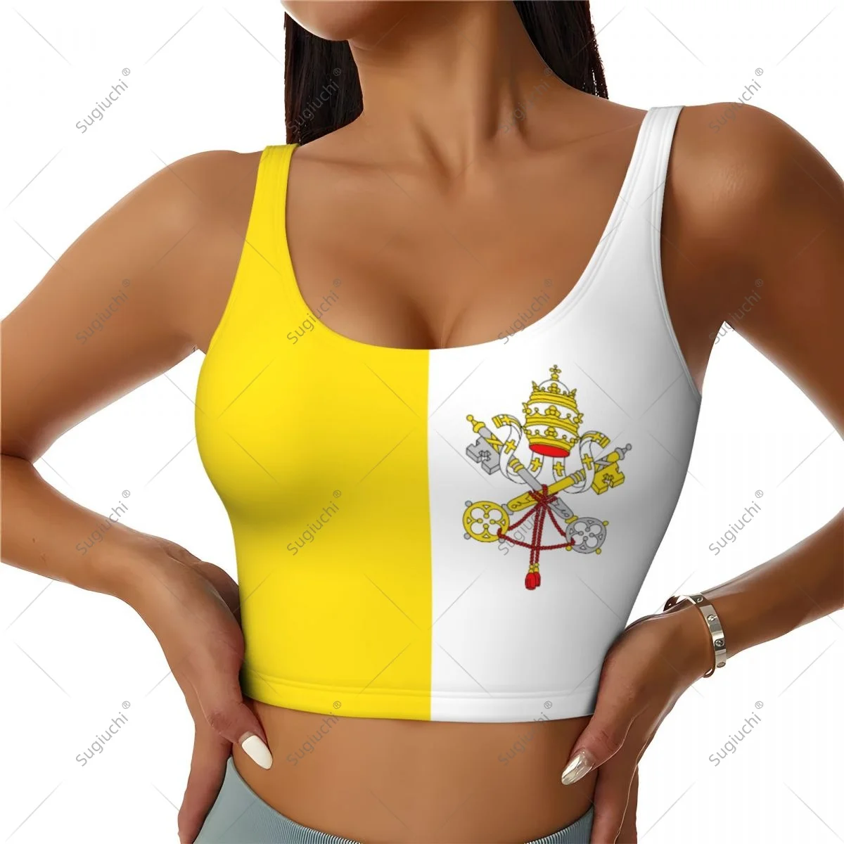 Vatican City Flag Women Girl Activities Sports Vest for Female Yoga Vest Workout Vest Lightweight Trendy