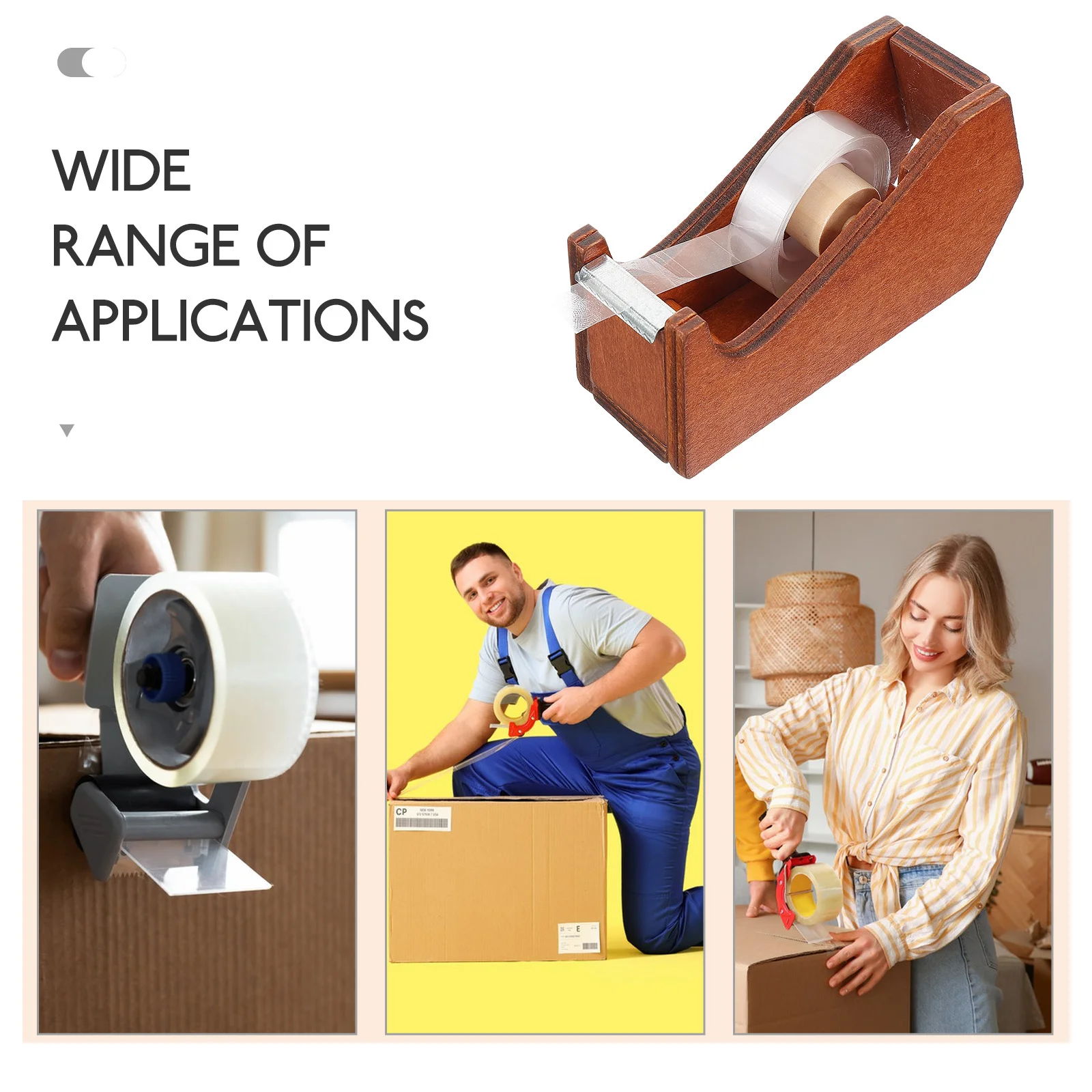 

Animal Shape Wooden Tape Dispenser Cute Desktop Organizer For Office School Supplies Efficient Tape Cutter Holder