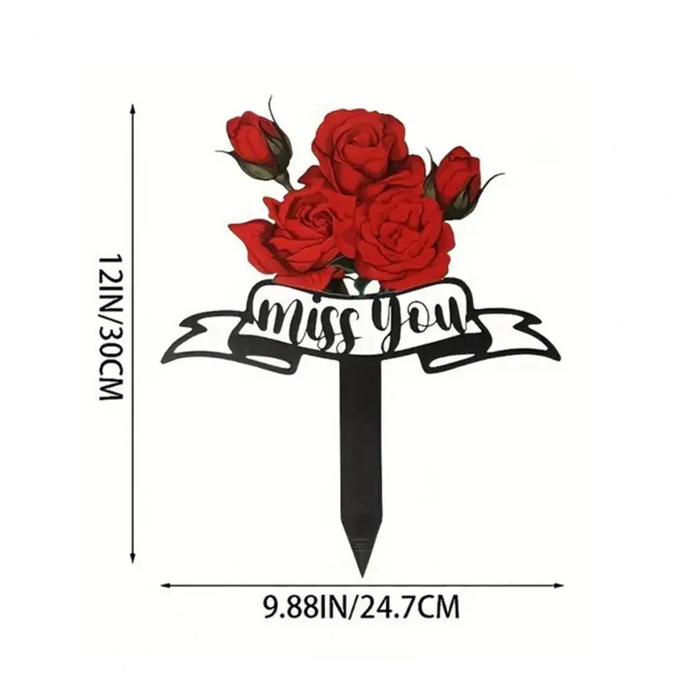 Heart Metal Sign Cemetery Plaque Metal Bird Heart Sign Outdoor Decoration Stake Remembrance Plaques for Loss of Loved One Garden