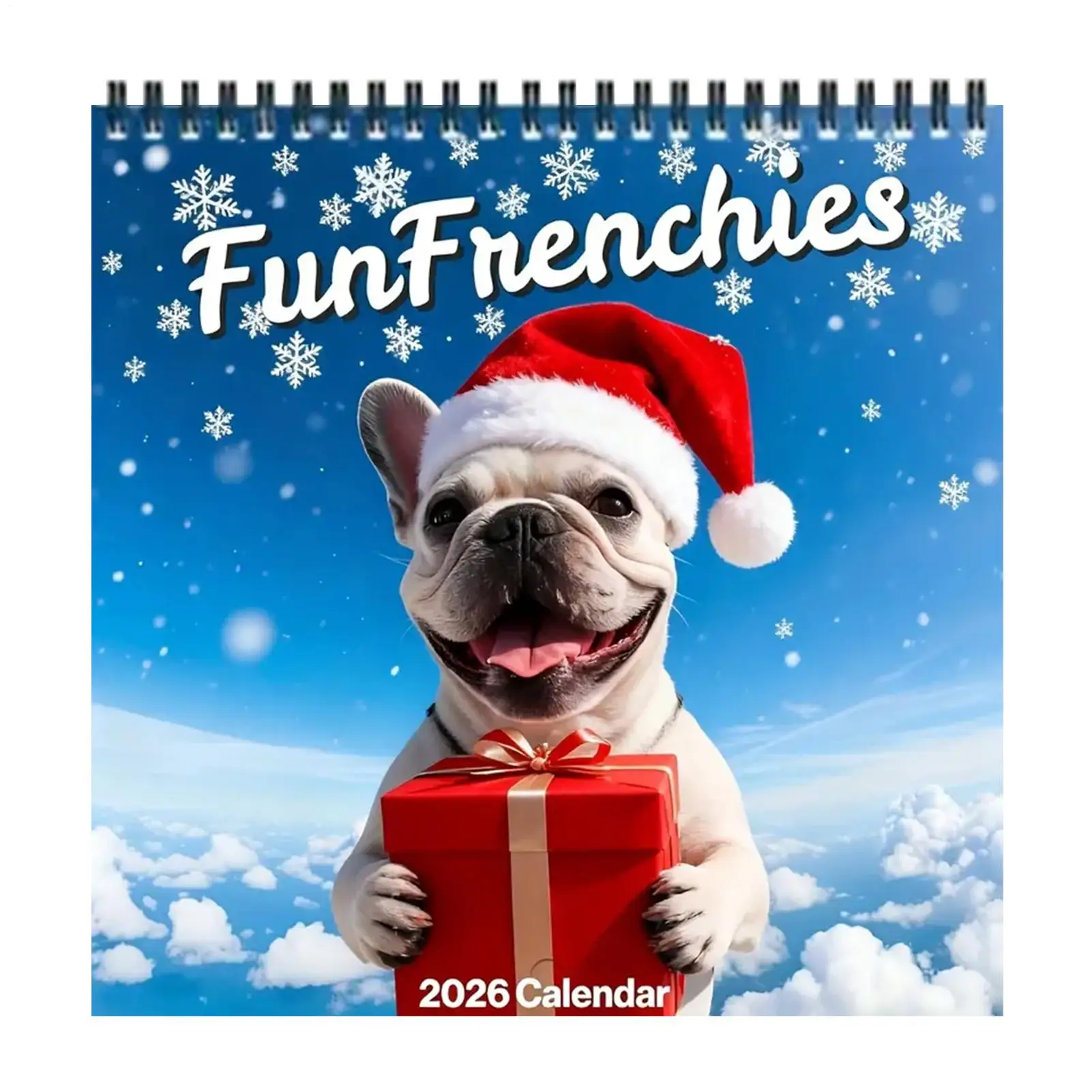 2026 French Bulldog Calendar 12-month Double-sided Wall Calendar Thick Paper Inner Pages Hanging Holes And Holiday Reminders