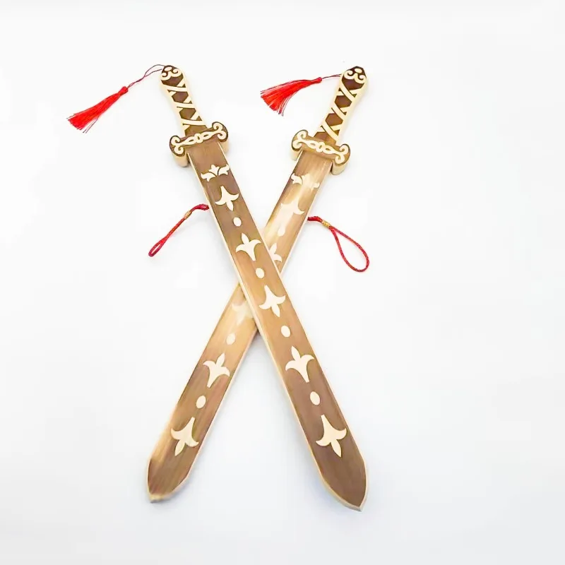 52 センチメートル/20.47 インチ刀剣木製如意中世コスプレアニメ周辺機器モデル小道具鞘付きパーティー用品グッズおもちゃ