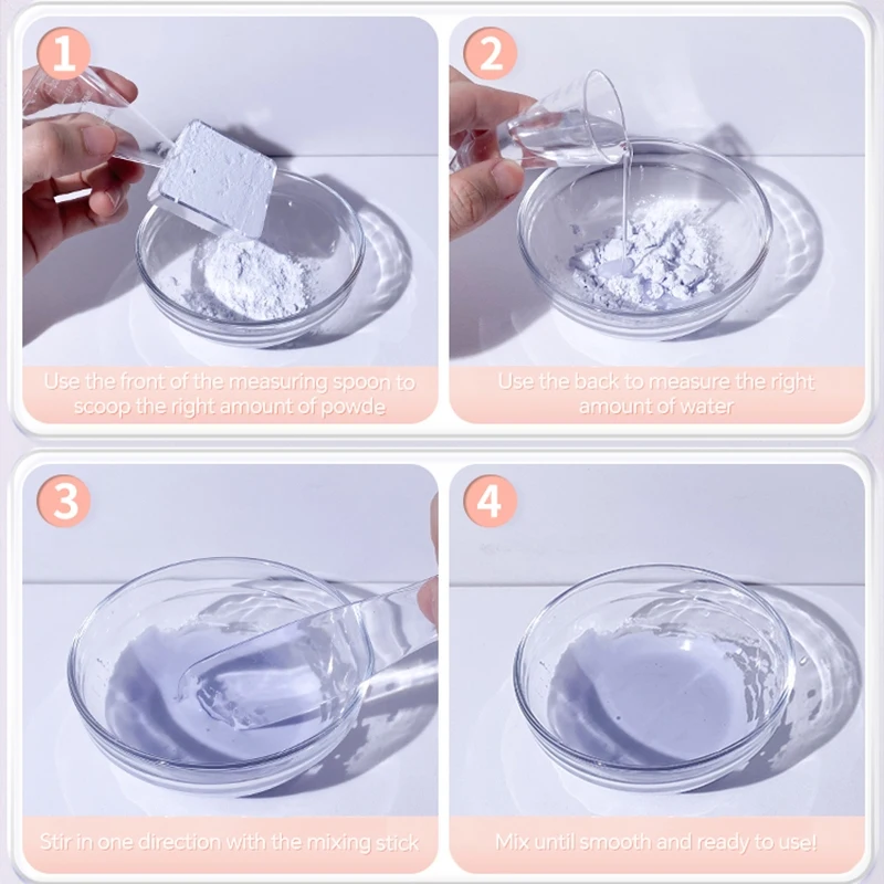 Juego de cuencos para mezclar transparentes, herramientas para mezclar mascarillas faciales DIY, cepillos aplicadores suaves, espátula para limpieza profunda facial, belleza, cuidado de la piel