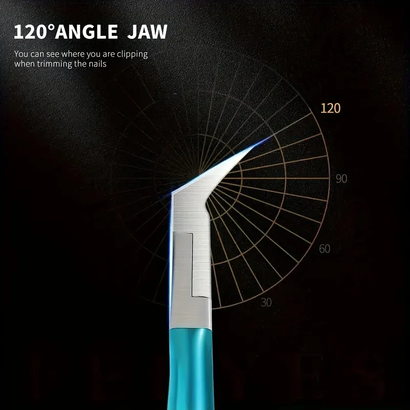 Cortador de lâmina reta de aço inoxidável: 1 peça de ferramenta para unhas encravadas, para unhas grossas e idosos