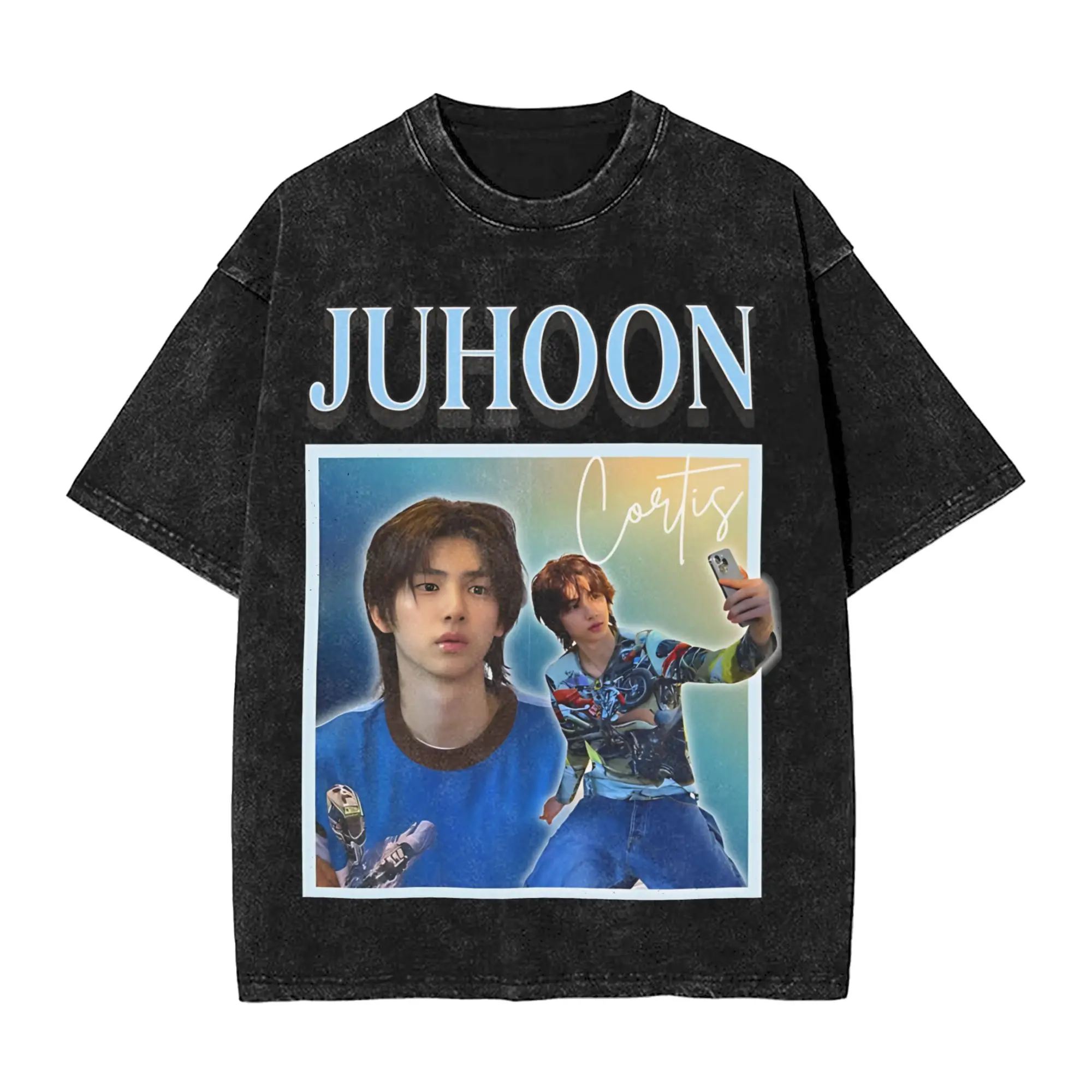 Juhoon CORTIS GO k pop k-pop الفرقة المعبود تي شيرت الهيب هوب غسلها 100% القطن تي شيرت على طراز هاراجوكو الرجال النساء الشارع الشهير الجرافيك تيز
