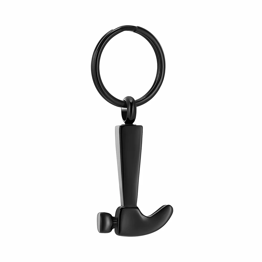 Hammer Tool Cremation Urns Keychain Customized For Human/Pet Ashes Men's Gift Keepsake Jewelry Stainless Steel Key Ring