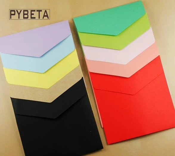 50pcs/lot- Colorful envelopes Kraft Square Envelopes for bank card membership card wedding party invitation