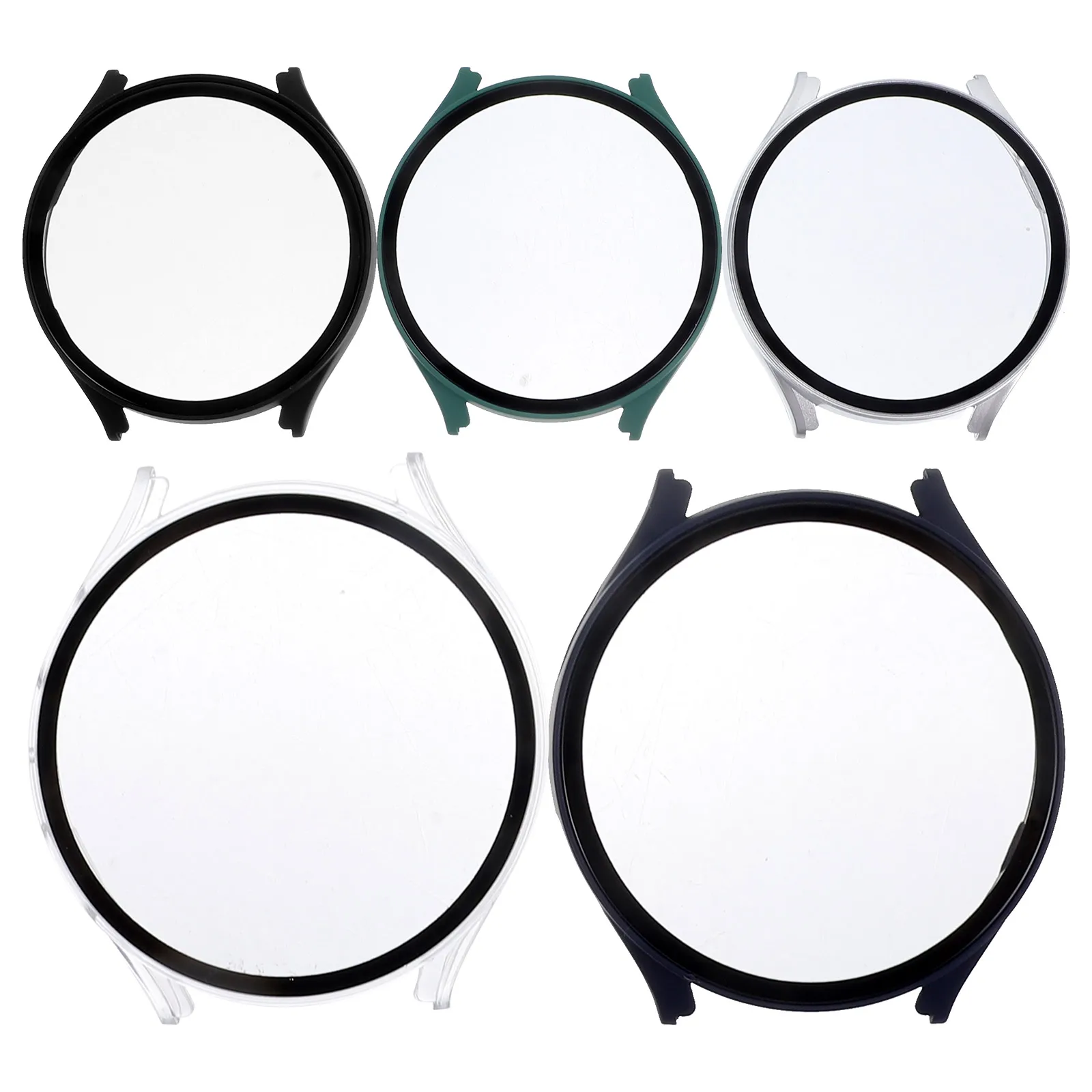

5pcs Watch Protector 44Mm Tempered Glass Pc Bumper Guard Full Coverage For Watch 4/5 44Mm Screen Protector Shockproof