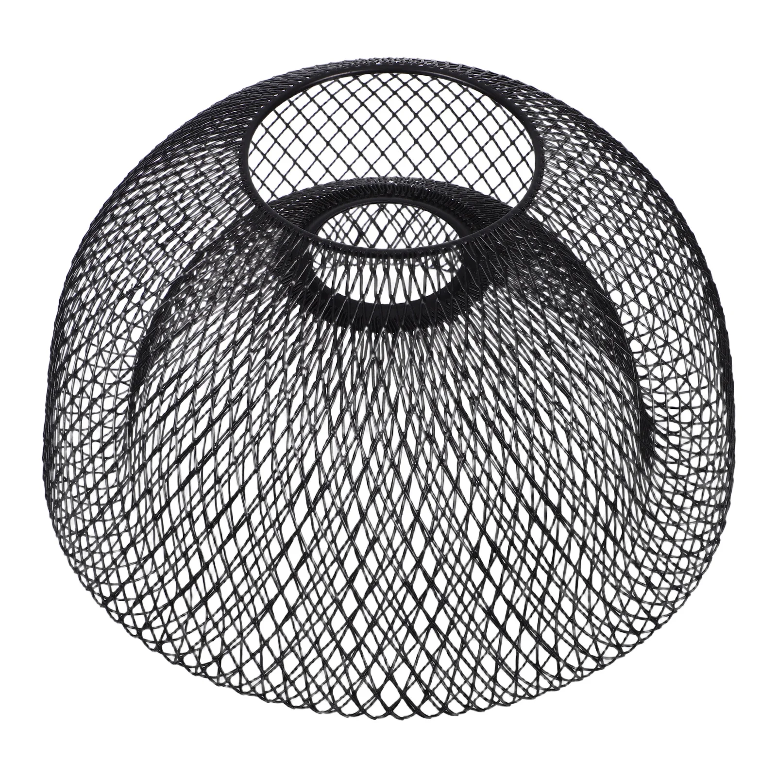 طبقة مزدوجة أسود سلك الحديد غطاء مصباح شبكة مجوفة 42 مللي متر ثقب القطر الحائط النمط الصناعي ضوء الظل غرفة نوم المعيشة #2