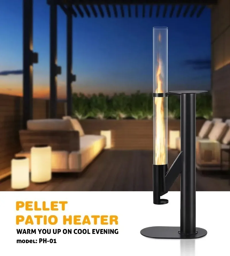 Newly Designed Outdoor Courtyard Modern Automatic Feed Pellet Heater Rocket Pellet Furnace