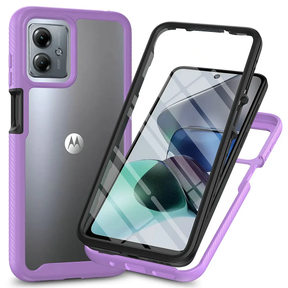 

Crystal Case 360 Protect Funda for Motorola Moto E14 G54 Power G84 G14 G23 G13 G32 G42 G24 G04 54 53 J Y G22 G52 G82 Bumper Capa