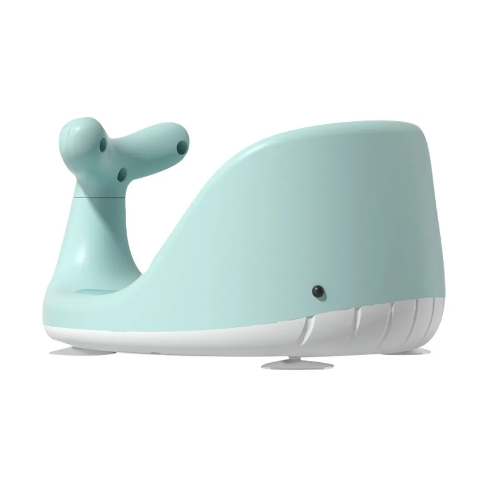 Antiskid Baby Shower Chair New Whale Shaped Hollowed Out Seat Bathtub Seat Suction Cup Design PP Bathing Chair Baby Play