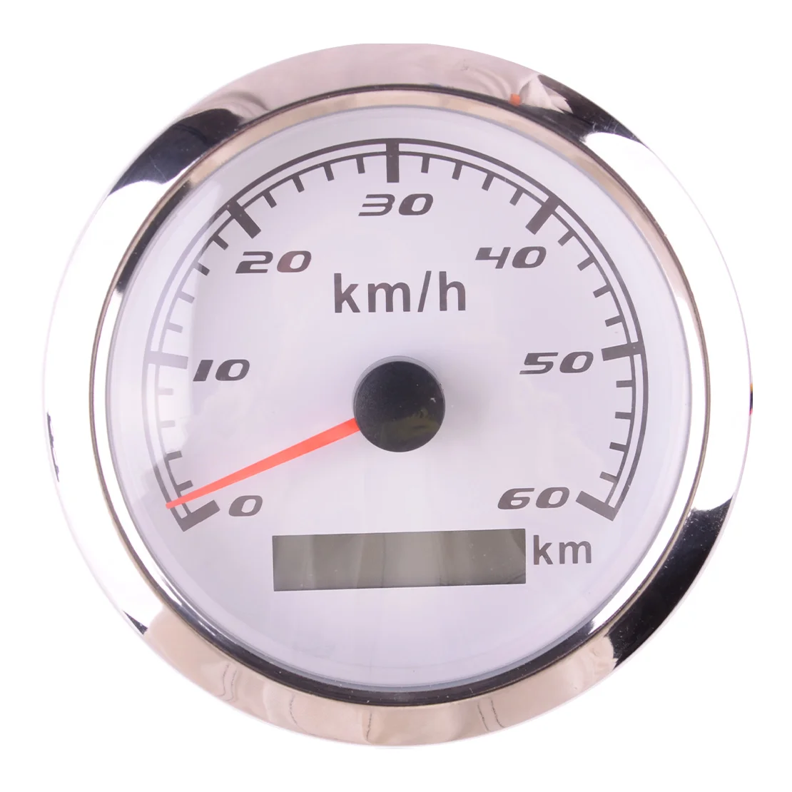 Universal 85mm 12V/24V Gauge Speedometer Mile Counter Tacho Meter 0-60km/h for Car Truck Bus Motorcycle Yacht Boat