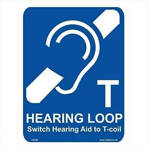 General Sign Hearing Loop Switch Aid To T Coil Signs Aluminum Vintage Metal Tin es, TinSignEUa25387